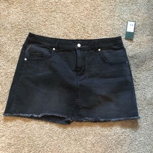 Black Jean skirt